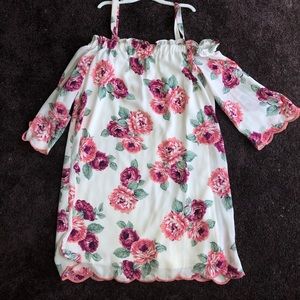 Off the shoulder flower dress medium